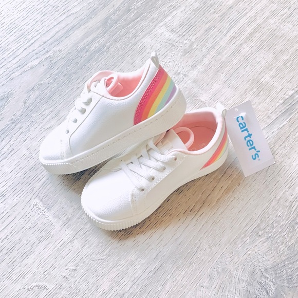 Carter's Other - NWT Carter’s White & Rainbow Sneakers Toddler 8